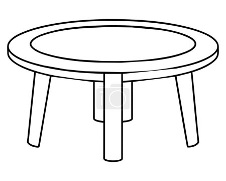 Téléchargez les illustrations : Illustrateur vectoriel de table basse en bois - en licence libre de droit