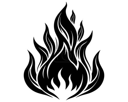 Ilustración de Fuego llamas diseño vector - Imagen libre de derechos