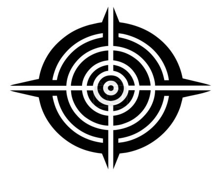 Photo for Black and white target vector - Royalty Free Image
