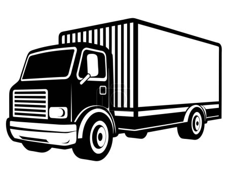 Truck silhouette stock design Vector