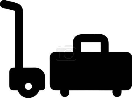 Travel luggage vector icon