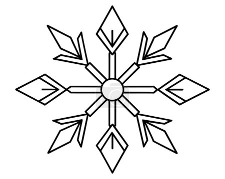 Kristall von Schnee Silhouette Vektor