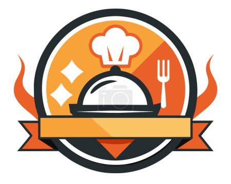 Ilustración vectorial icono del restaurante logo