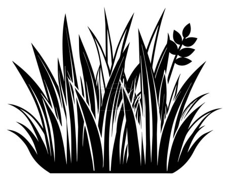 Un montón de ilustración vector de hierba
