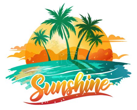 T-Shirt Sommer Strand Design Sonne Sand Hintergrund