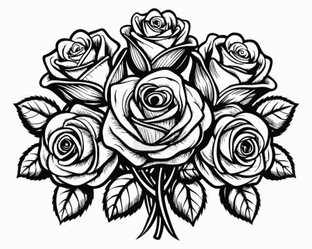 Vecteur rose noir et blanc