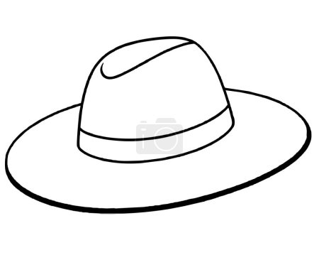 Illustration for Man hat isolated on white - Royalty Free Image