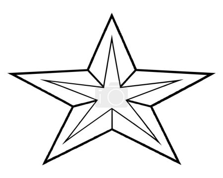 Étoile isolée sur vecteur blanc