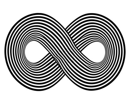 Symbole vectoriel noir infinity moebius