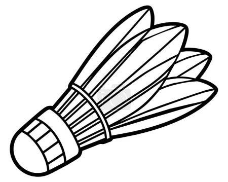 Sketch of a badminton shuttlecock silhouette design vector