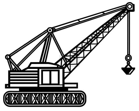 Illustration for Lifting crane hand drawn sketch - Royalty Free Image