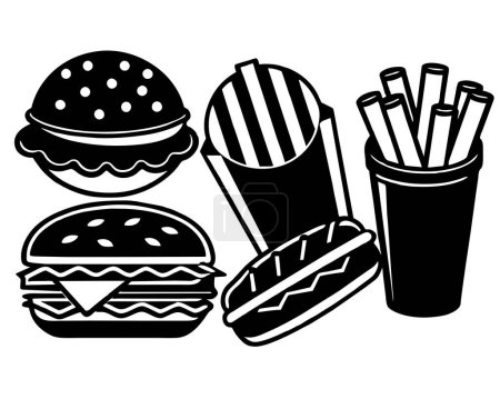 Fast food Icons stock illustration design vector