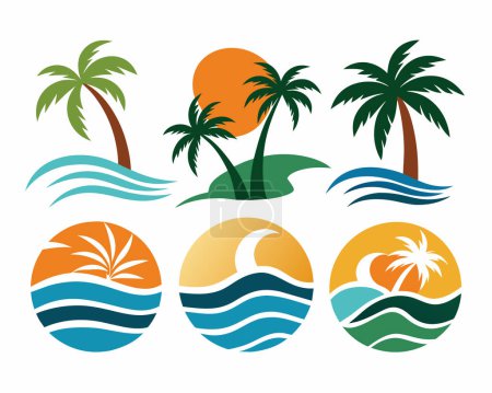 Photo for Summer icon vector drawing - Royalty Free Image