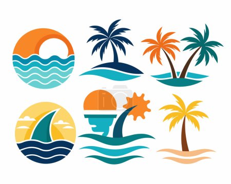 Summer icon vector drawing