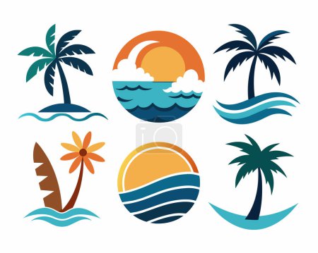 Photo for Summer icon vector drawing - Royalty Free Image