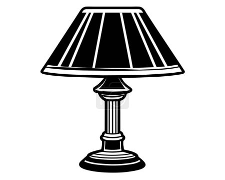 Illustration for Table lamp light vector icon - Royalty Free Image