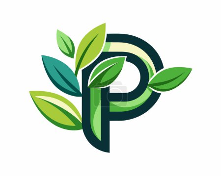 Téléchargez les illustrations : Illustration vectorielle du logo Leaf World Letter P - en licence libre de droit