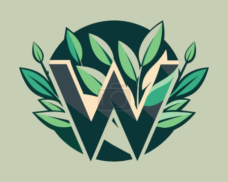 Photo for Leaf World Letter W Logo vector illustration - Royalty Free Image