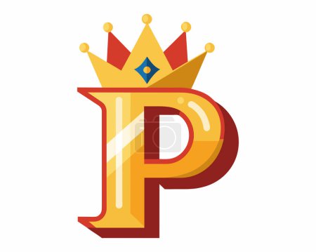 Blatt Weltbuchstabe P Logo Vektor Illustration