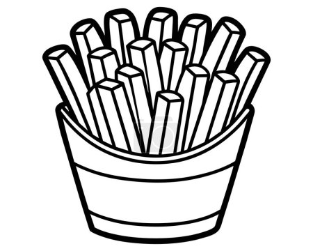 Photo for French fries hand drawing vector design - Royalty Free Image