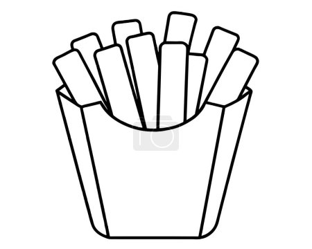 Illustration for French fries hand drawing vector design - Royalty Free Image