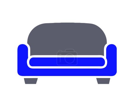 Illustration for Soft Chair Icon representing a soft chair - Royalty Free Image
