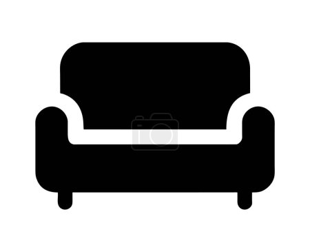 Soft Chair Ikone, die einen weichen Stuhl darstellt