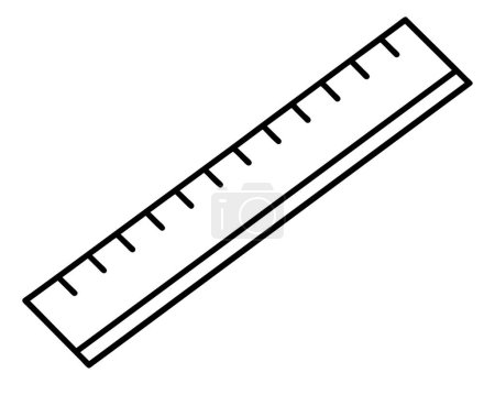 Illustration for Outline illustration of ruler vector ico - Royalty Free Image