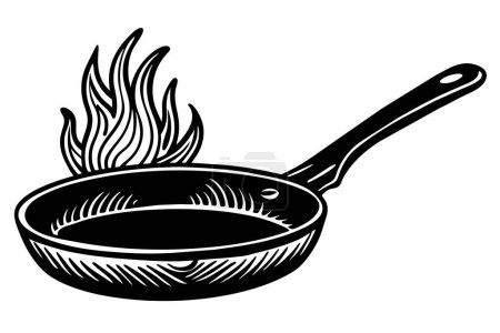 Frying pan icon Fry or roast food vector design