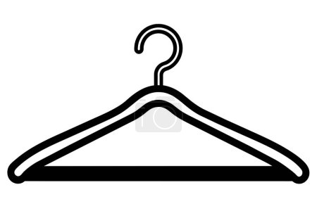 Clothes Hanger Black vector silhouette