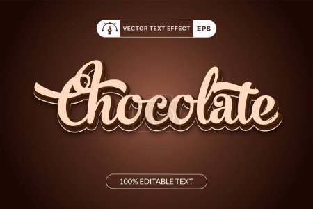 Photo for Chocolate 3D editable text effect - Royalty Free Image