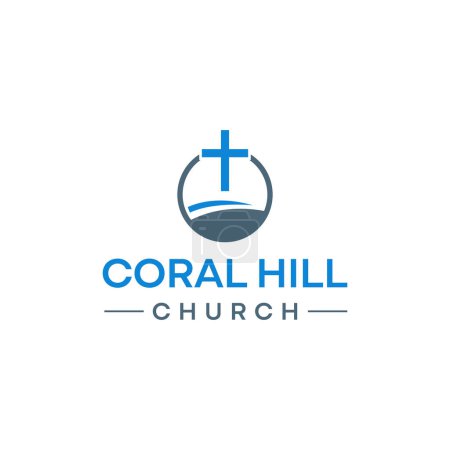 Coral hill church. Church god logo