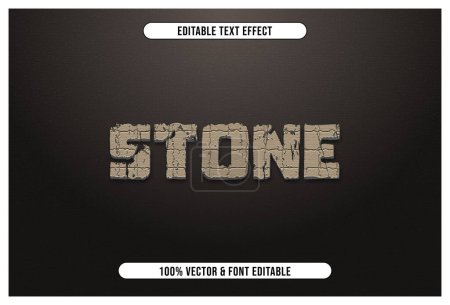 Ilustración de Diseño de efecto de texto editable piedra - Imagen libre de derechos