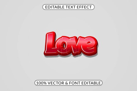 Téléchargez les photos : Amour jour éditable texte effet utilisation pour logo - en image libre de droit
