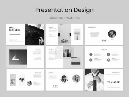 Business presentation design templates set