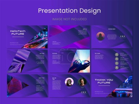 Illustration for Business presentation templates set. Use for powerpoint background, keynote template, ppt layout, brochure design, website slider, landing page, corporate annual report. - Royalty Free Image