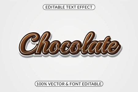Téléchargez les illustrations : Effet de texte facilement modifiable au chocolat - en licence libre de droit