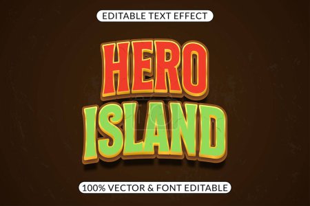 Téléchargez les photos : Facilement modifiable héros île effet de texte pour le jeu - en image libre de droit