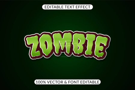 Téléchargez les illustrations : Effet de texte zombie facilement modifiable - en licence libre de droit