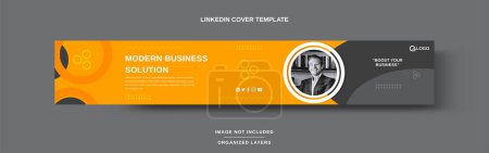 Ilustración de Banner de LinkedIn de negocios y foto de portada - Imagen libre de derechos