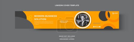 Téléchargez les illustrations : Solution d'entreprise LinkedIn Bannière et photo de couverture - en licence libre de droit