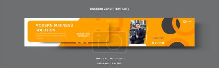 Illustration for Business LinkedIn Banner And Cover Photo - Royalty Free Image