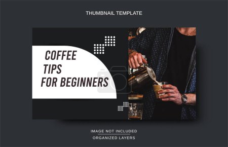 Illustration for Thumbnail Design Cover for Coffee Maker - Royalty Free Image