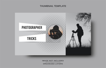 Illustration for Thumbnail Design Cover for Photography - Royalty Free Image