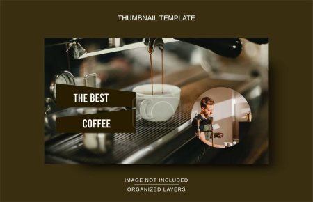 Illustration for Thumbnail Design Cover for Coffee Maker - Royalty Free Image