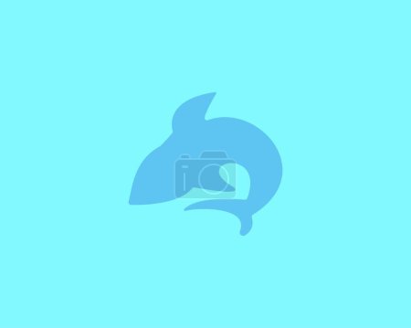 Téléchargez les illustrations : Logo vectoriel requin, design animal marin, pour le monde maritime - en licence libre de droit