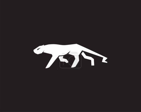 Téléchargez les illustrations : Logo silhouette panthère, dessin vectoriel animal sauvage - en licence libre de droit