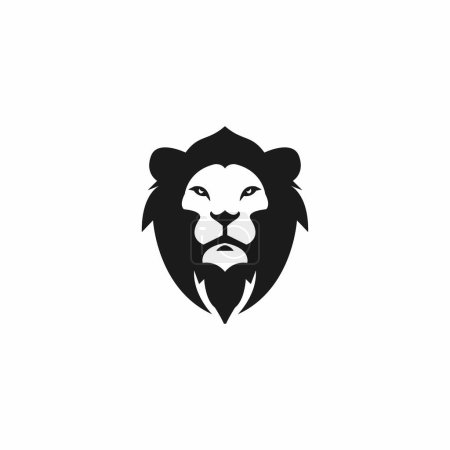 Ilustración de León rey logo.icon animal salvaje - Imagen libre de derechos