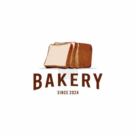 Téléchargez les illustrations : Conception de logo de boulangerie. Illustration avec concept blé et pain - en licence libre de droit