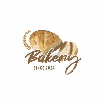 Téléchargez les photos : Design emblème logo boulangerie. Illustration vectorielle pour boulangerie dans un style vintage - en image libre de droit